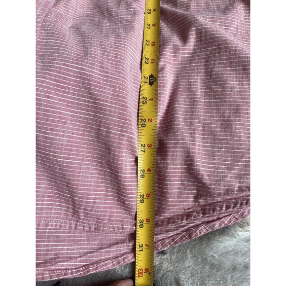 US Polo Assn Button Down Shirt Men Size 2XL Pink Strip Embroidered Short Sleeve - Picture 7 of 7